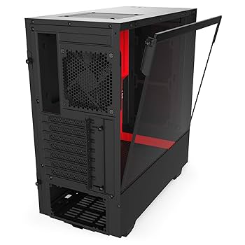 Amazon.co.jp: NZXT H510 ミドルタワー [ Black & RED ] CA